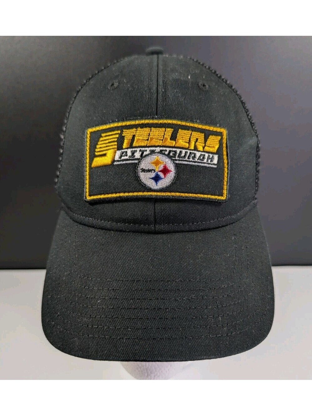 47 Brand Youth Pittsburgh Steelers Black NFL Levee MVP Trucker Adjustable Hat OS